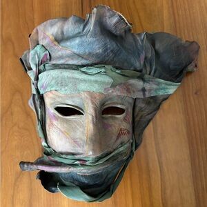 Artistic Leather Art Mask Blue likely by artist Dominique Caron